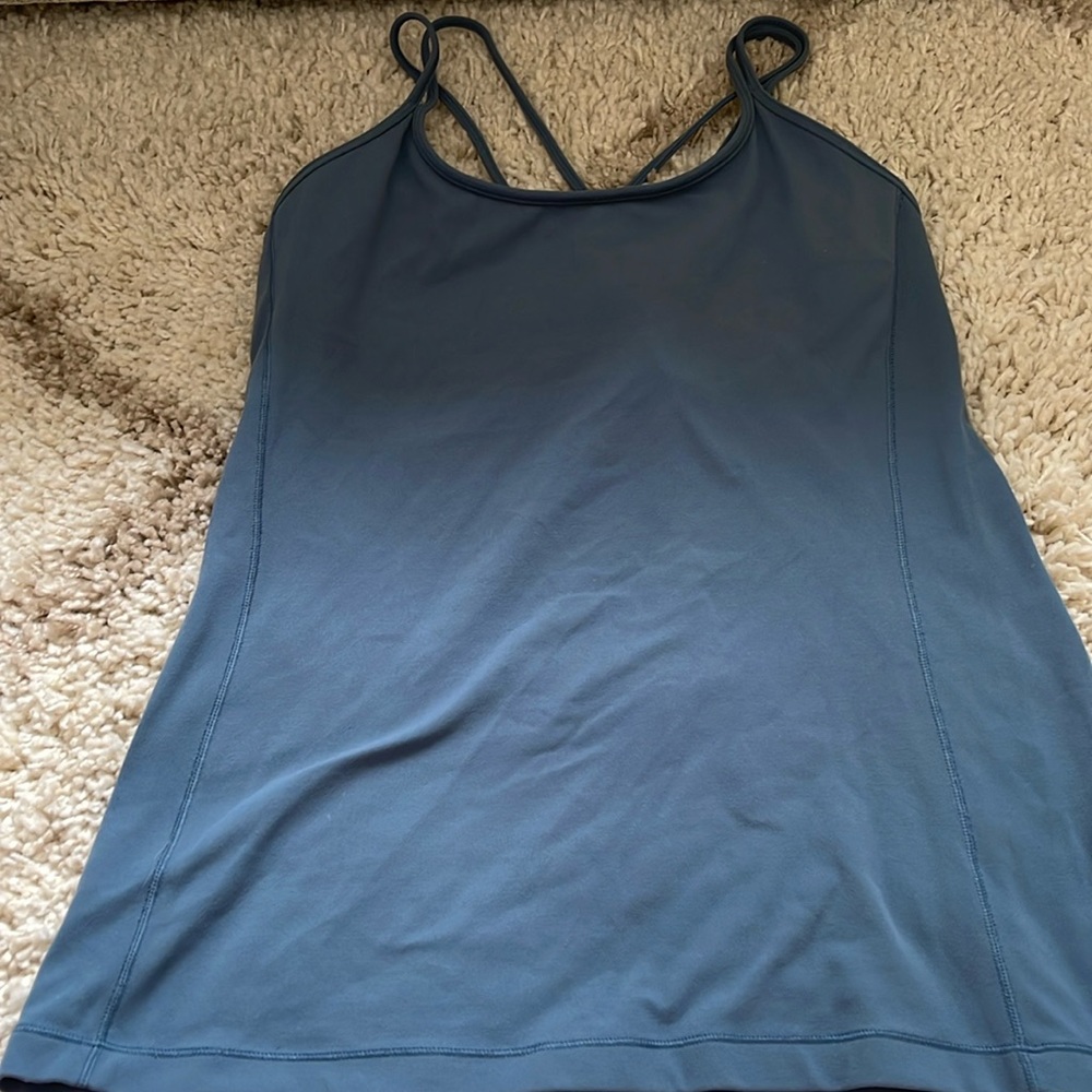 lululemon athletica Blue Strappy Tank Top